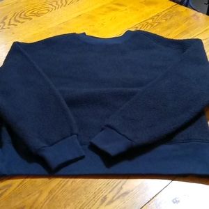 Everlane Womens SMALL Sweatshirt Top New BLACK Pull Over